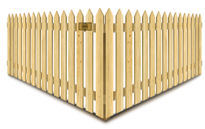Graphic image of wood picket fence