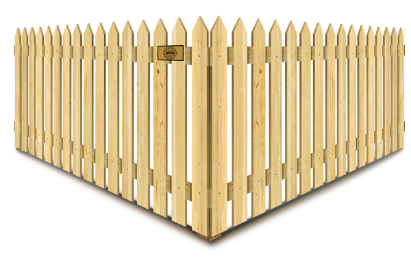 Clyo GA picket wood fence