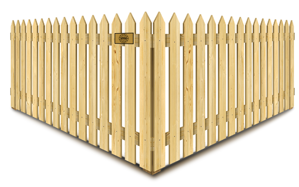 Wilmington Island GA picket wood fence